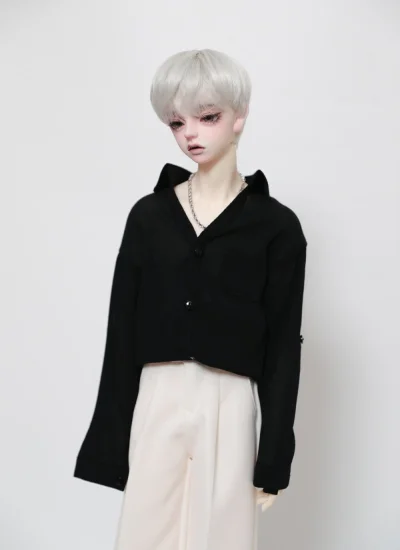 ドール用服 シャツ ブラック ID75/Loongsoul73/POPO68/SD男の子/SD10女の子用 球体関節人形用 BJD用A531