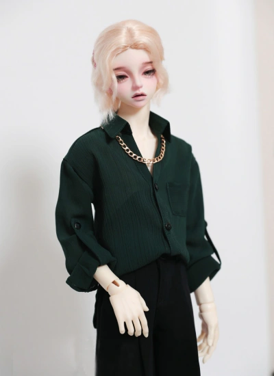ドール用服 シャツ ダークグリーン ID75/Loongsoul73/POPO68/SD男の子/SD10女の子用 球体関節人形用 BJD用A531