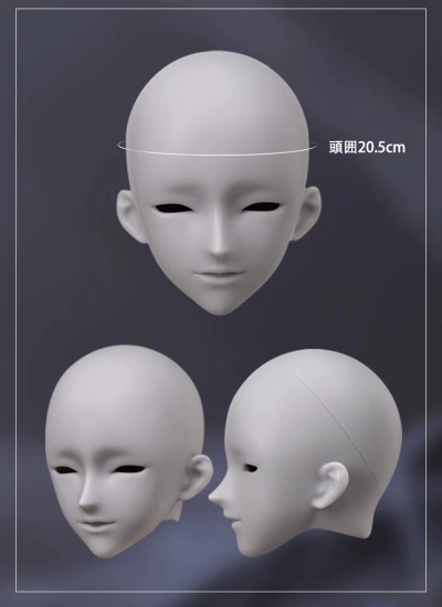 ドール用ヘッド White 白鹄（Bai hu）ヘッド  71cm/73cmボディ用 男の子用 球体関節人形用 BJD用