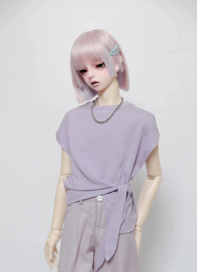 ドール用服 Tシャツ パープル ID75/Loongsoul73/POPO68/SD男の子/SD10女の子 球体関節人形用 BJD用 A535