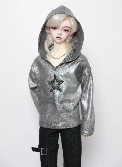 BJD Clothes A534 Yabi-style Print V-neck Hoodie for 1/4 1/3 SD10 Popo68 Loongsoul73 ID75 Size Ball-jointed Doll