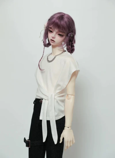 BJD Clothes A535 Side-lace T-shirt for 1/4 1/3 SD10 Popo68 Loongsoul73 ID75 Size Ball-jointed Doll