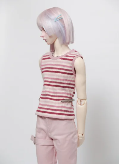 BJD Clothes A532 Versatile Striped Trim Tank Top for 1/4 1/3 SD10 Popo68 Loongsoul73 ID75 Size Ball-jointed Doll