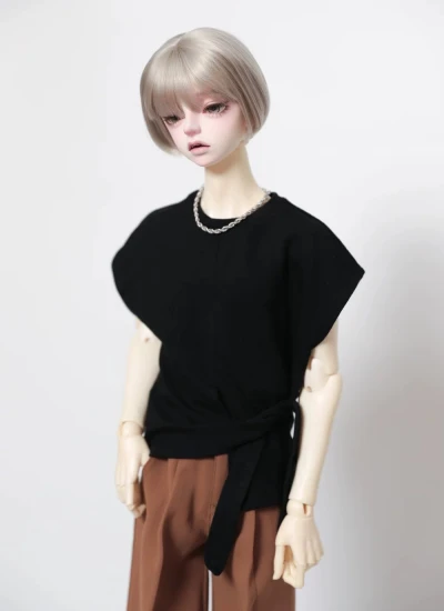 ドール用服 Tシャツ ブラック ID75/Loongsoul73/POPO68/SD男の子/SD10女の子 球体関節人形用 BJD用 A535