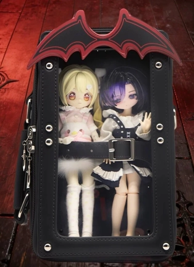 ドール用バッグ 外出バッグ【小悪魔・双子】お出かけバッグ 手提げ・ショルダー・斜め掛けの3WAY 1/12サイズ通用 球体関節人形用 BJD【次元恋】