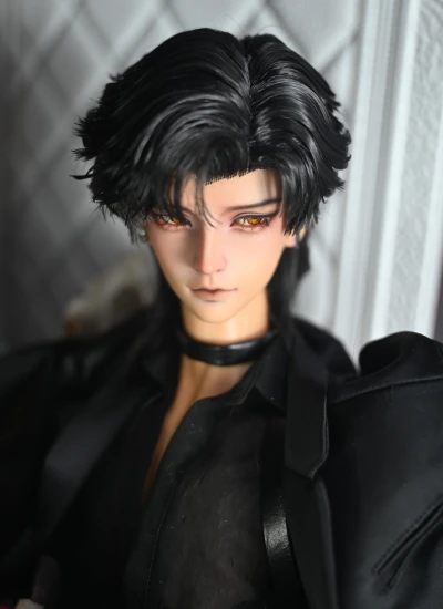 ドール用 定型ウィッグ ブラック ホワイト ゴールド 高温糸 小顔SD/SD/サイズ人形用 BJD用