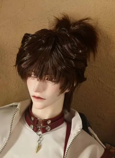 ドール用 定型ウィッグチョコレートブラウン 高温糸 MSD/小顔SD/SD/サイズ人形用 BJD用