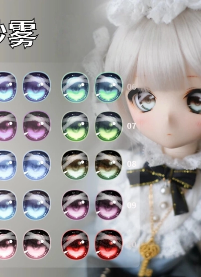 ドール用アイ マンガアイ 水貼りデカールアイ『紗雾』mdd/bjd/ob 二次元 14mm/16mm/18mm/20mm/22mm BJD/MJD用【DreamySoo夢宿】