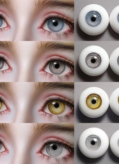 BJDドール用 石膏アイ【BXシリーズ】リアル風 ブルー/イエロー/グレー 10mm/12mm/14mm/16mm/18mm