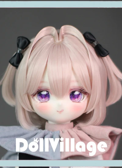 ドール用ウィッグ ライトピンク JG-033【8-9inch】女の子用 高温糸 球体関節人形用 BJD用