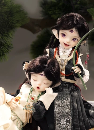 期間限定 ドール服 ｢三眼双子・庫菈菈Kulala/庫璐璐Kululu｣ 1/6サイズ人形用 古代風 衣装セット 球体関節人形 BJD 【DollZone×EvatyDollコラボ】