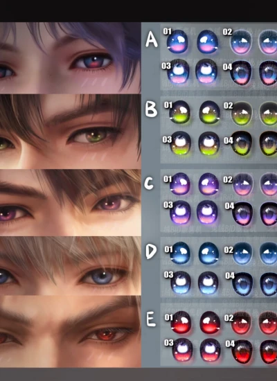 ドール用アイ マンガアイ UV貼り目『临空港』二次元 アニメ風 12mm/14mm/16mm/18mm/20mm BJD/MJD用