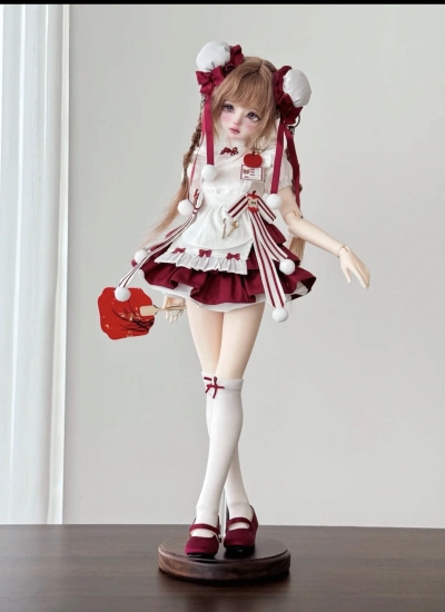 数量限定 ドール用服 12# チャイナドレス レッド「小笼包」 MSDサイズ人形通用 球体関節人形 BJDDOLL