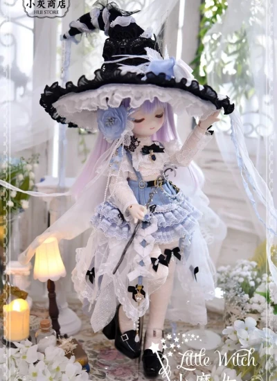 ドール服 衣装セット【小魔女】 ブルー Kumako/MSD/MDDサイズ人形用 BJD用