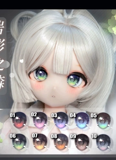 ドール用アイ マンガアイ UV貼り目『岩彩之森』二次元 アニメ風 デカールアイ 12mm/14mm/16mm/18mm/20mm BJD/MJD用
