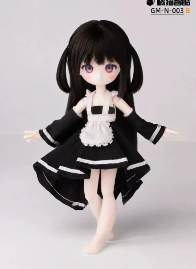 ドール用服 洋服セットメイド服 ブラック  スペシャルYOSD/OB24サイズ人形通用 球体関節人形用 BJD用 GM-N-003B