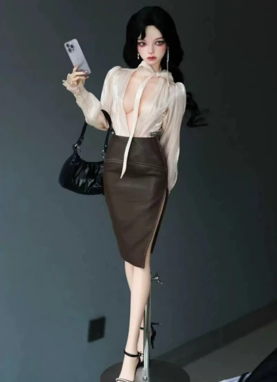 ドール服 シャツ スカート ゴールド グレー ブラック 豹柄 ブラウン ワインレッド MSDサイズ用 球体関節人形 BJD