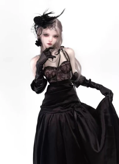 ドール服 ブラック ドレス 68/70/71cmサイズ用 球体関節人形 BJD