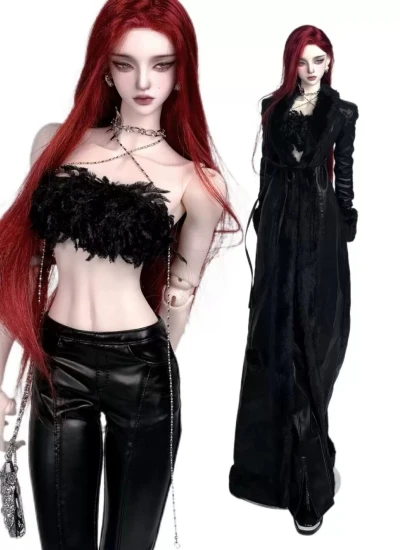 ドール服 チューブトップ ズボン ブラック  68/70/71cmサイズ用 球体関節人形 BJD