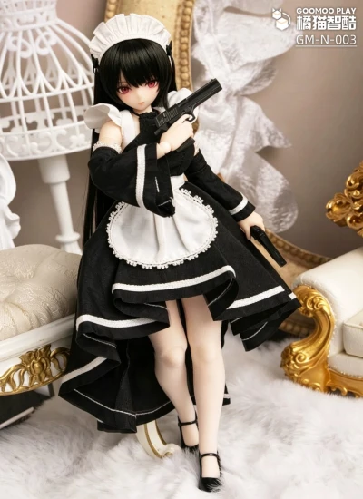 ドール用服 洋服セット  メイド服 ブラック スペシャルYOSD/OB24サイズ人形通用 球体関節人形用 BJD用 GM-J-001