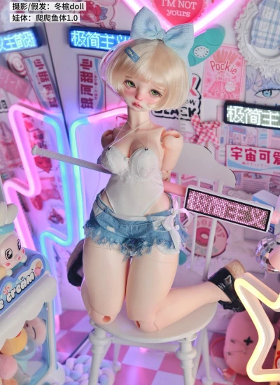 ドール服  爬爬魚体 1.0 爬爬魚体 2.0  オールインワン パンツ  ホワイト ブラック 花柄 球体関節人形 BJD