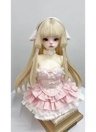 ドール用ウィッグ  高温絲  ブラック ピンク グレー ブルー ブラウン パープル ゴールド イエロー ホワイト YOSD/MSD/SDサイズ用 BJD用