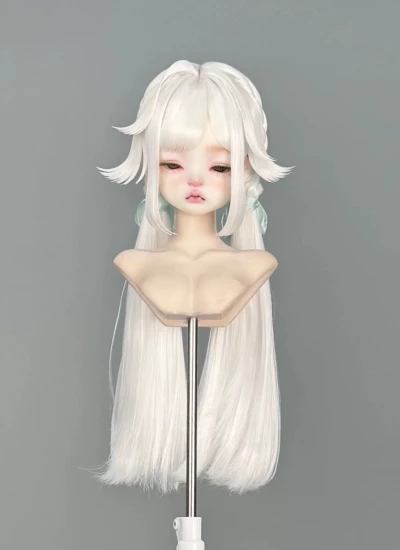 ドール用ウィッグ 春燕 高温絲  ブラック ピンク グレー ブルー ブラウン パープル ゴールド イエロー ホワイト YOSD/MSD/SDサイズ用 BJD用