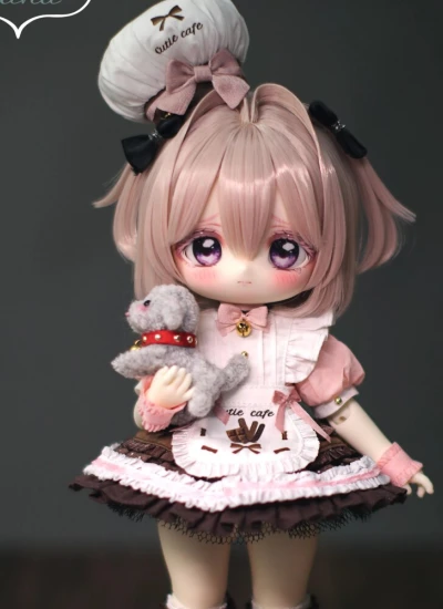 【期間限定】ドールフルセットNeko Caféー奶芋(Nai Yu)Rasberry Choco 三挿六 23cm 球体関節人形 BJD 【DD23】