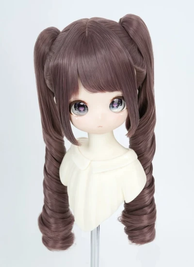 BJD ドール用ウィッグ smw-7 ゴールド ゴールド レッド シルバー ホワイト ブラウン パープル ピンク ブラック ピンク  SDサイズ人形用