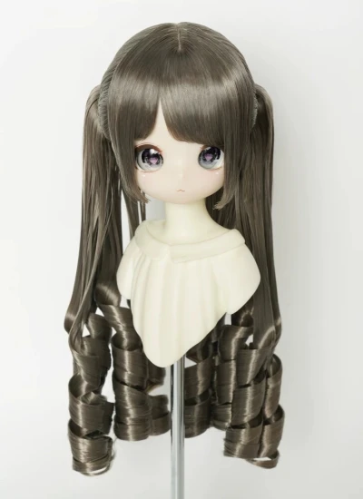 BJD ドール用ウィッグ smw-9 ゴールド ゴールド レッド シルバー ホワイト ブラウン パープル ピンク ブラック ピンク  SDサイズ人形用