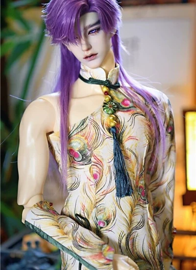 ドール用 チャイナ服 鳳翎 MSD/SD/DD/DDS/70cm/75cm以上 男の子用 球体関節人形用 BJD用