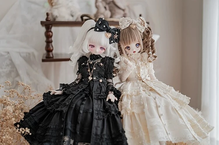 期間限定 ドール用服 ドレスセット『 afternoon tea3.0 』ブルー/ピンク/ベージュ/ブラック MSD MDD 1/4サイズ人形用 球体関節人形 BJDDOLL