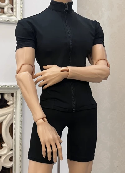ドール用服 サイクリング ブラック 75/77サイズ用 球体関節人形用 BJD