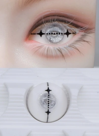 ドール用アイ 石膏アイ シルバー 12mm/14mm/16mmサイズ BJD/MJD用【星砕05】