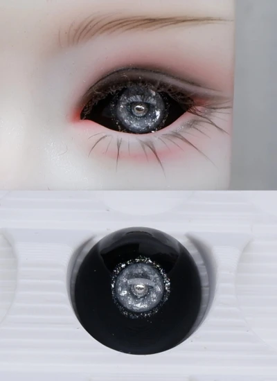 ドール用アイ 石膏アイ ブラック*グレー 12mm/14mm/16mmサイズ BJD/MJD用【星砕17】