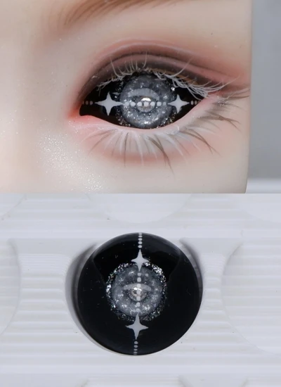 ドール用アイ 石膏アイ ブラック*グレー 12mm/14mm/16mmサイズ BJD/MJD用【星砕13】
