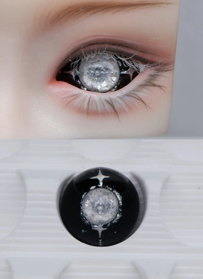 ドール用アイ 石膏アイ ブラック*グレー 12mm/14mm/16mmサイズ BJD/MJD用【星砕13】