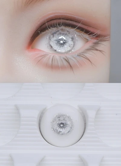 ドール用アイ 石膏アイ シルバー 12mm/14mm/16mmサイズ BJD/MJD用【星砕16】