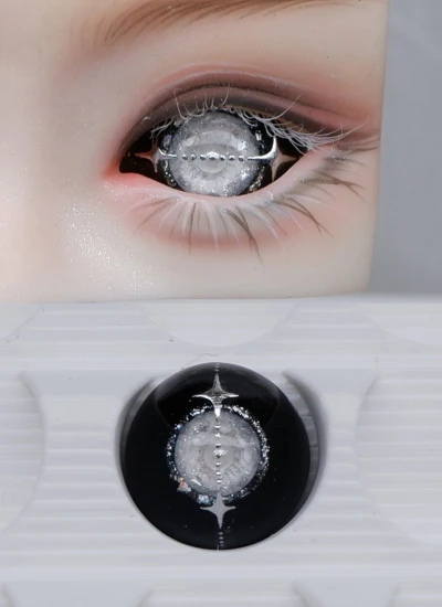 ドール用アイ 石膏アイ ブラック*グレー 12mm/14mm/16mmサイズ BJD/MJD用【星砕14】