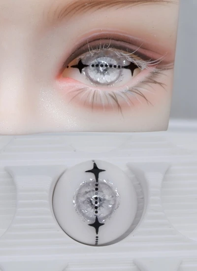 ドール用アイ 石膏アイ シルバー 12mm/14mm/16mmサイズ BJD/MJD用【星砕04】