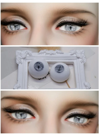 ドール用アイ 石膏アイ 獣瞳  グレー 14mm/16mm/18mmサイズ  BJD/MJD用【Aシリーズ A11】