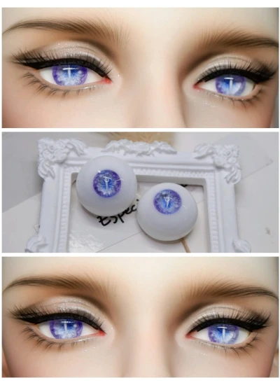 ドール用アイ 石膏アイ 獣瞳  パープル 14mm/16mm/18mmサイズ  BJD/MJD用【Aシリーズ A14】