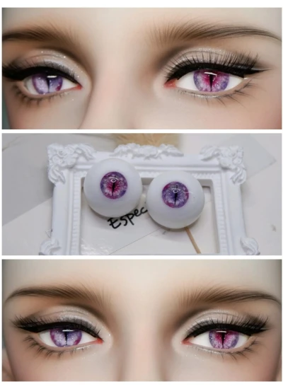 ドール用アイ 石膏アイ 獣瞳  パープル 14mm/16mm/18mmサイズ  BJD/MJD用【Aシリーズ A13】