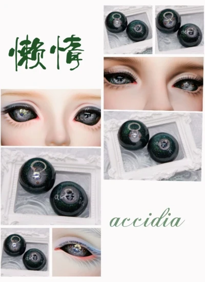 ドール用アイ レジンアイ 【七つの大罪】 獣瞳   ダークグリーン パープル イエロー ブラック ピンク 12mm/13mm/14mm/16mm/18mmサイズ  BJD/MJD用