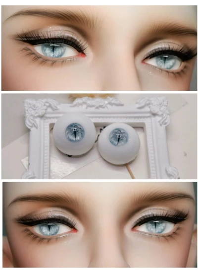 ドール用アイ 石膏アイ 獣瞳  ライトブルー 14mm/16mm/18mmサイズ  BJD/MJD用【Aシリーズ A15】