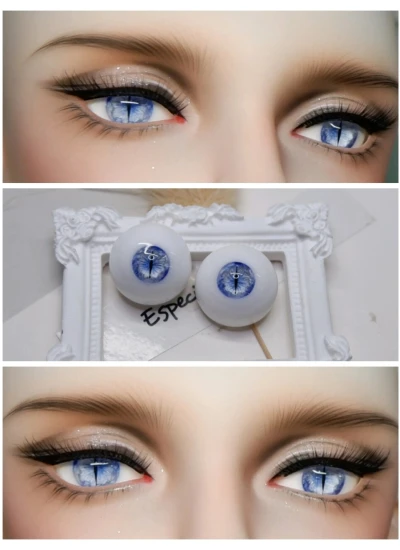 ドール用アイ 石膏アイ 獣瞳  ブルー 14mm/16mm/18mmサイズ  BJD/MJD用【Aシリーズ A12】