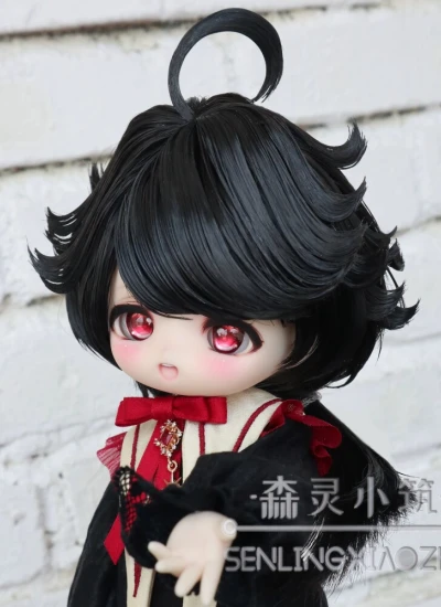 ドール用ウィッグ  スタイルあり オレンジ ブラック ホワイト ブラウン ピンク グレーピンク シルバー ワインレッド ブルー MSD/小顔SD/SDサイズ 男の子用 球体関節人形用