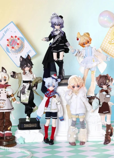 公式現品 BJD ブラインドボックス「盒中毛绒 BoxedFurry」 1/8スケール 単品/アソートボックス Blind Box 代理購入【MiraiDolls】