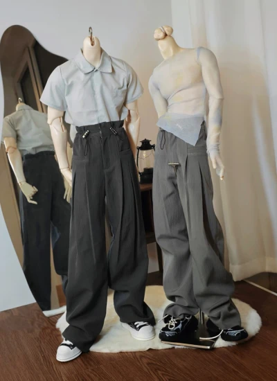 ドール用服 ズボン グレー ピンク ブルー カーキ  マッスルMSD/75サイズ  男の子用 球体関節人形用 BJD用[GZeus纪世]
