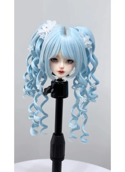 ドール用ウィッグ  甘心  ブラック ピンク グレー ブルー ブラウン パープル ゴールド イエロー ホワイト SDサイズ用 BJD用